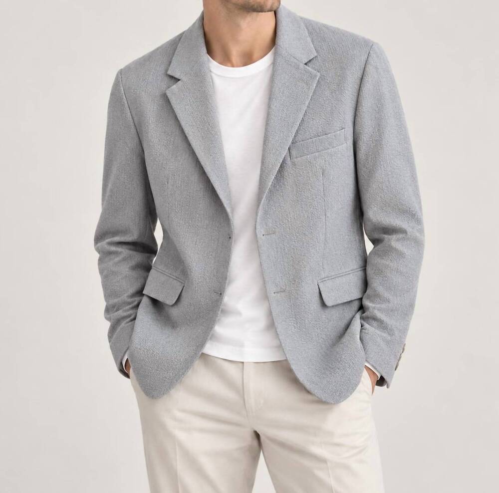 NEW RON TOMSON men's unstructured blazer in gray